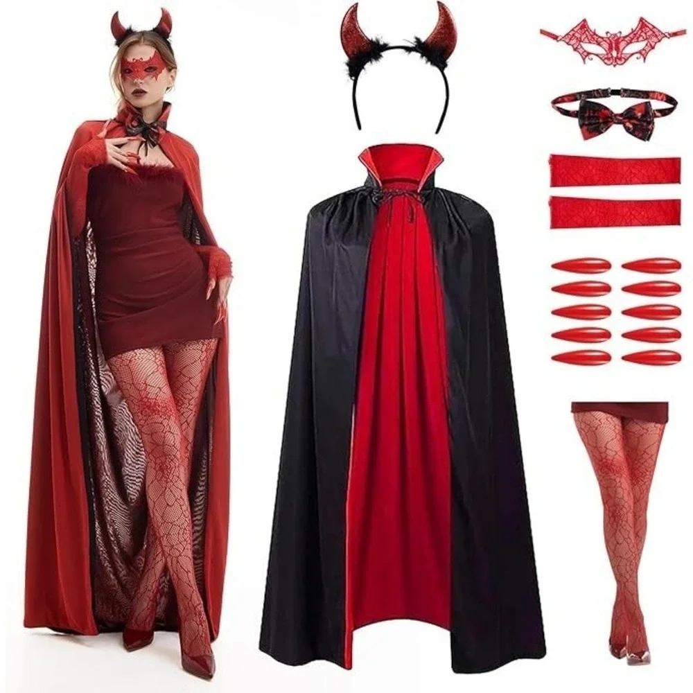Halloween Costumes for Women‎ Adult Devil Costume Women Outfit Set